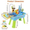 3 In 1 Kitchen Sink Toy with Electric Faucet Water Table, Fishing Game Role Play Sink Set Indoor Outdoor for Kids Aged 3+ Years Old - 2 of 4