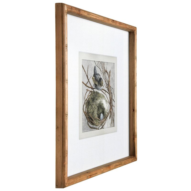 (Set of 2) 18&#34; Square Wood Framed Wall Arts with Bird and Nest - Storied Home, 5 of 9
