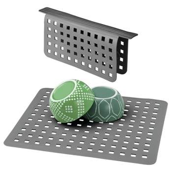 Unique Bargains Dish Drying Mat Set Reusable Sink Drain Pad Heat Resistant  Suitable For Kitchen 2 Pcs Black Green : Target