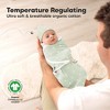 3-Pack Organic Baby Swaddle Sleep Sacks with Knot Hats, Newborn Baby Swaddles Wrap 0-3 Months, Ergonomic Wearable Blanket - 4 of 4