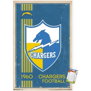 Trends International NFL Los Angeles Chargers - Retro Logo 17 Unframed Wall Poster Prints - 1 of 4