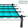 Aluminum Pergola, Outdoor Metal Gazebo with Adjustable Canopy, Reinforced Frame Outdoor Shelter for Backyard, Patio, Garden and Deck - 3 of 4