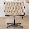 Armless Office Desk Chair No Wheels - 4 of 4