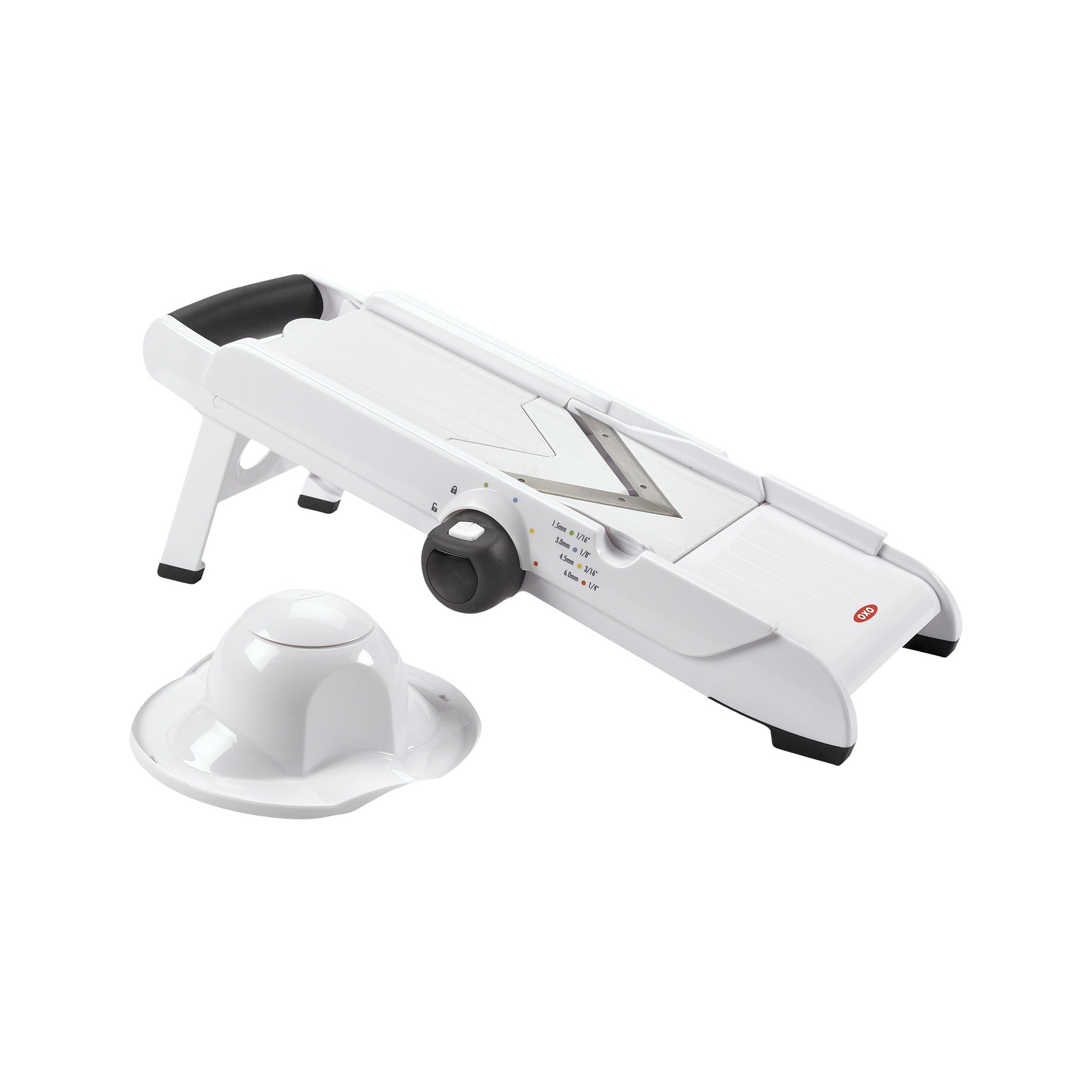 OXO VBlade Mandoline Slicer: ABS & Stainless Steel, 4 Blades, Dishwasher-Safe, Vegetable & Potato Slicer, White