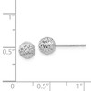 Black Bow Jewelry 6mm Diamond Cut Ball Post Earrings in 14k White Gold - image 3 of 4