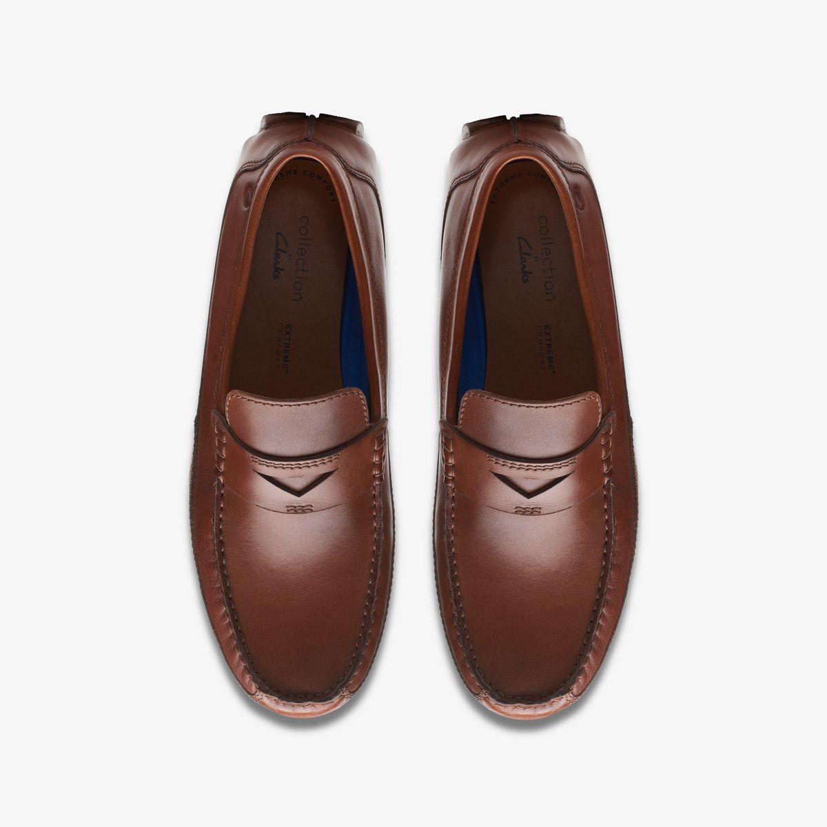 Clarks Mens Markman Way Dark Tan Leather Shoes - thumbnail 6