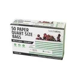 Lunchskins Paper XL Sandwich Bag - Green Stripe - 50ct