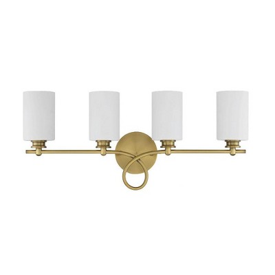 Savoy House Woodbury 4 - Light Vanity in  Warm Brass
