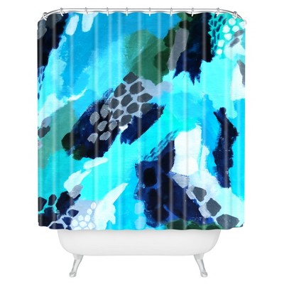 Fleck Shower Curtain Blue - Deny Designs