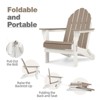 Aoodor HDPE Outdoor All-Weather Folding Adirondack Chair for Patio, Garden, Backyard, Deck Lawn Fire Pit 32'' (L) x 29'' (W) x 37'' (H) - 3 of 4