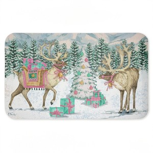 Stupell Industries Whimsy Holiday Reindeer Printed Anti-Fatigue Floor Mat, design by Paul Brent, 30"x18" - 1 of 4