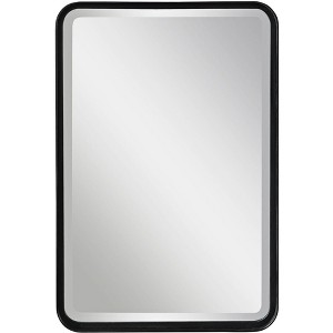 Uttermost Rectangular Vanity Accent Wall Mirror Modern Beveled Matte Black Metal Frame 20 1/4" Wide for Bathroom Bedroom Home - 1 of 1