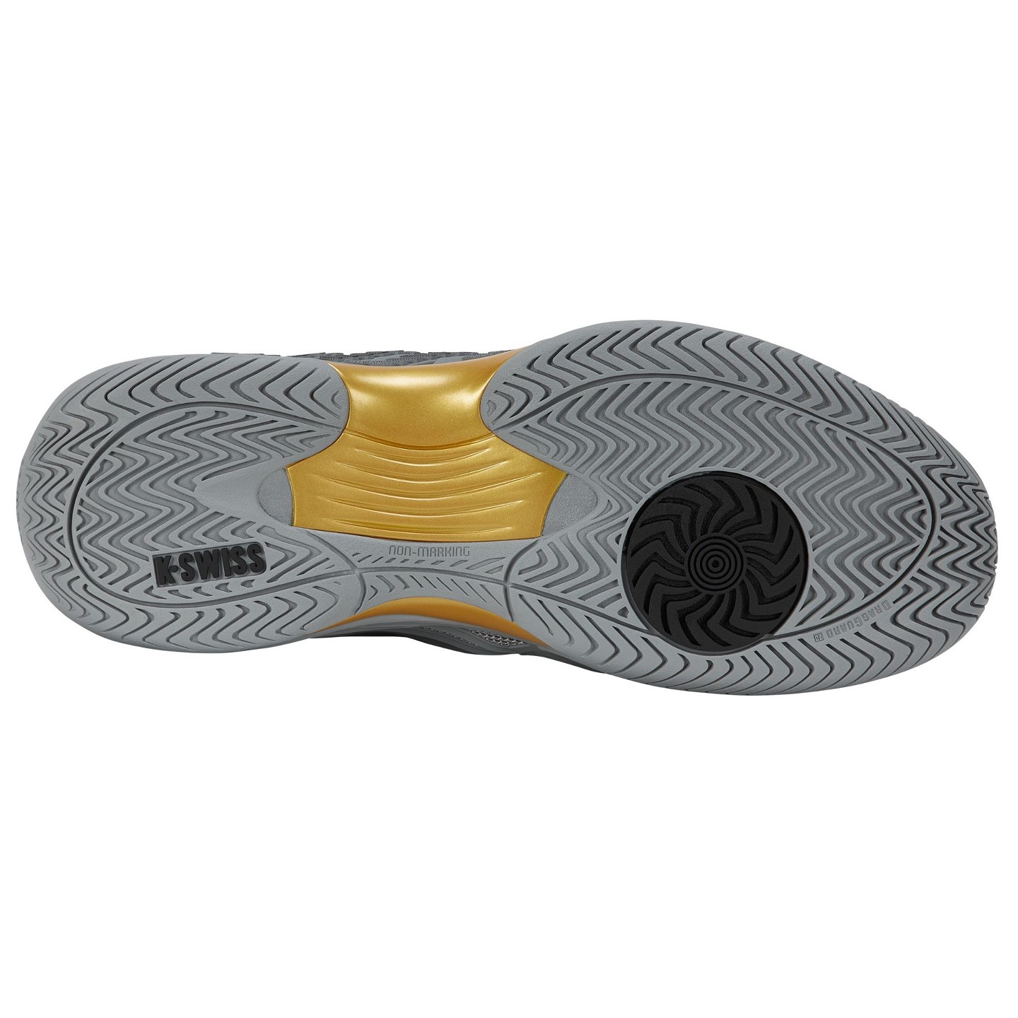Мужские кроссовки K-Swiss Hypercourt Express 3 (Ultimate Gray/Moonless Night/Gold), цвет: Серый — фото 6