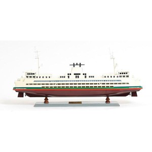 HomeRoots 11" Brown and White Washington Ferry Boat Hand Painted Decorative Boat - 1 of 4