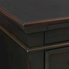 FurniFact,Black 3-Drawer Nightstand with USB Charging Ports - 4 of 4