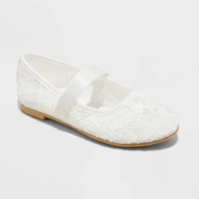 Toddler Celeste Lace Ballet Flats - Cat & Jack™ White