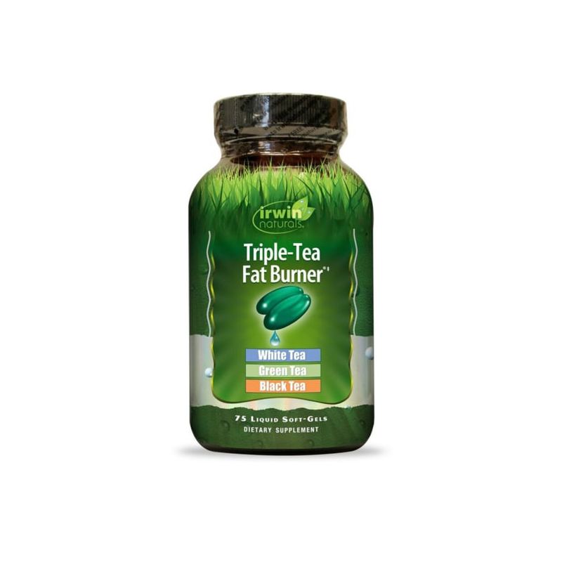 Irwin Naturals Weight Loss Supplements Triple Tea Fat Burner - 75 Softgels, 1 of 3