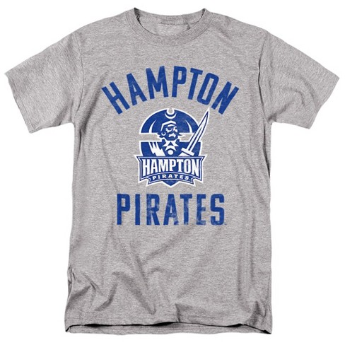 Hampton University Official Pirates Logo Adult T-Shirt, Athletic Heather - image 1 of 4