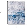 HomeRoots 5' X 7' Gray and Blue Abstract Printed Washable Non Skid Area Rug - 3 of 4