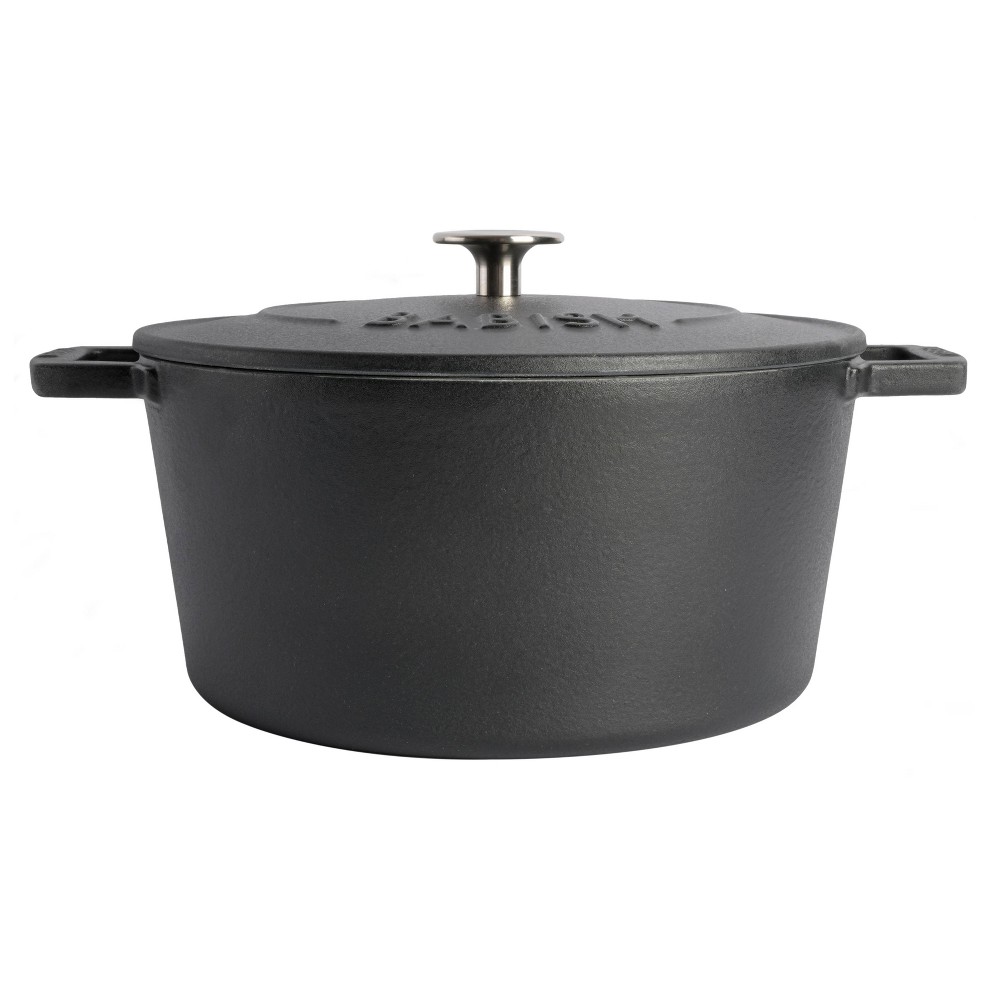 Gibson Home Babish 6qt Round Matte Enamel Cast Iron Dutch Oven: 14.75" Braisers, Hand Wash, Non-Induction Compatible