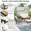 Patio Furniture Set, 5 Pieces Outdoor Furniture Set with 3-Seat Sofa, Patio Conversation Sets with Cushions - 3 of 4