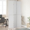 vidaXL 3-Panel Room Divider - White Solid Paulownia Wood and Bamboo - 2 of 4