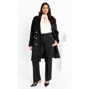 CITY CHIC | Women's Plus Size  Gillian Coat - black - 14W - 1 of 4