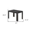 HomeRoots 47" Black Dining Table - 3 of 4