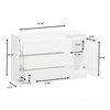 47" Sideboard Buffet Cabinet, Entryway Coffee Bar Cabinet with 4 Drawers, Modern Media Console Table, Kitchen Pantry Cabinet for Living Room Kitchen - 3 of 4
