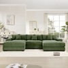 130" Oversized Cloud Modular Sectional Couch, Premium Corduroy 3-Seater. Extra-Thick Armrests, Good Resilience Cushion - 2 of 4