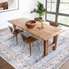 Fulvari Washable Taupe Vintage Traditional Mat Distressed Indoor Foldable Thin Rug Retro Accent Floral Non Slip Carpet - 3 of 4