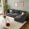 L-Shaped Sofa,Sleeper Sofa Couch,  Convertible Pull Out Sofa Bed with Storage, Modern Sectional Sofa for Living Room, Apartment, Grey - 2 of 4