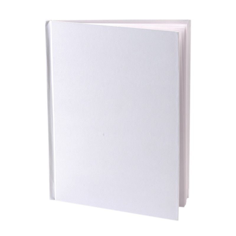Ashley Productions Hardcover Blank Book 6" x 8" Portrait, White, 1 of 2