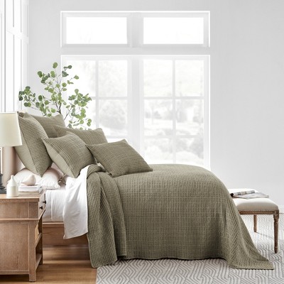 Taupe Twin Reversible Microfiber Bedspread Set