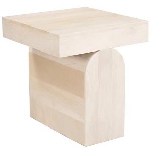 Zuo Kiel Side Table Whitewashed - 1 of 4