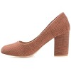 Journee Collection Womens Fai Round Toe Mid Block Heel Pumps - 2 of 4