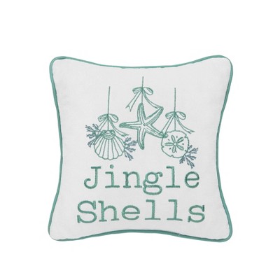 C&F Home 10" x 10" Jingle Shells Christmas Pillow