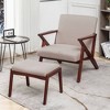Breighton Home Take a Seat Cliff Mid-Century Modern Accent Lounge Armchair with Ottoman - 2 of 4