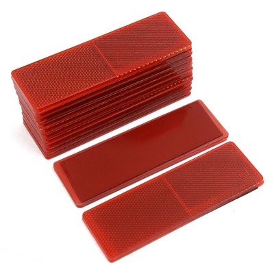 Unique Bargains Warning Reflective Plate Tape Reflector Stickers Decal for Car Truck Red 12 Pcs