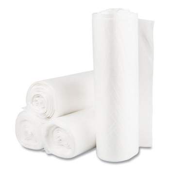 Inteplast Group High-Density Commercial Can Liners Value Pack, 60 gal, 14 mic, 38" x 58", Clear, 25 Bags/Roll, 8 Rolls/Carton