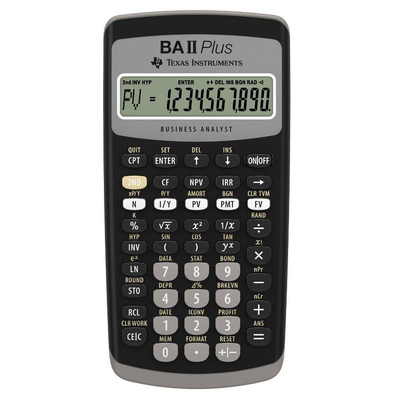 Texas Instruments BAII Plus Calculator, 1 of 6