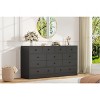 12 Drawer Dresser for Bedroom, Wood Dresser with Power Outlet, Wide Chest of Drawers for Living Room, Hallway, Tall Dressers with Smooth Metal Rail - 4 of 4