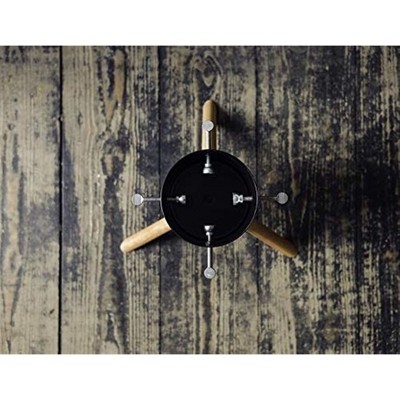 Black Metal and Beech Wood Scandinavian Christmas Tree Stand