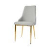 WJSHome Modern Dining Chairs Set of 2, PU Leather Accent Chairs with Gold Metal Legs for Dining Room,Kitchen , Bedroom, Living Room - 3 of 4