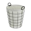 Cheung's Esker Lined Metal Wire Laundry Basket - 2 of 4