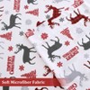 Christmas Bed Sheets, Soft Brushed Microfiber, 16" Deep Pocket Fitted Sheet, Flat Sheet and 2 Pillowcase - 4 of 4