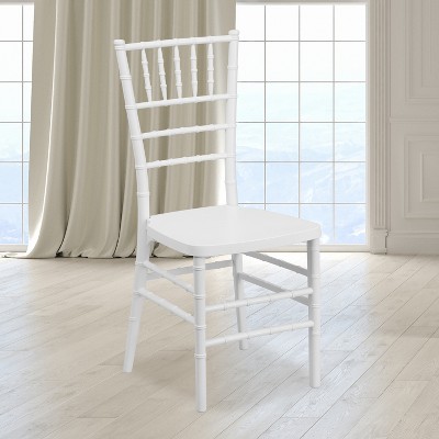 White Resin Armless Stacking Chiavari Dining Chair