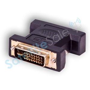 SatelliteSale Male DVI to Female VGA/HDMI Adapter 1080p Full HD PVC Black Converter - 1 of 4