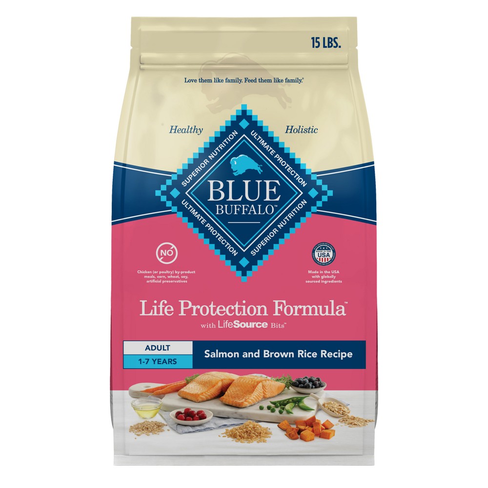 Blue Buffalo Salmon Flavor Dry Dog Food - 15lbs