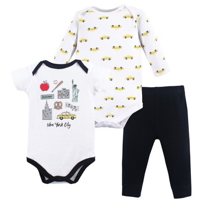 Hudson Baby Infant Boys Cotton Bodysuit and Pant Set, Nyc